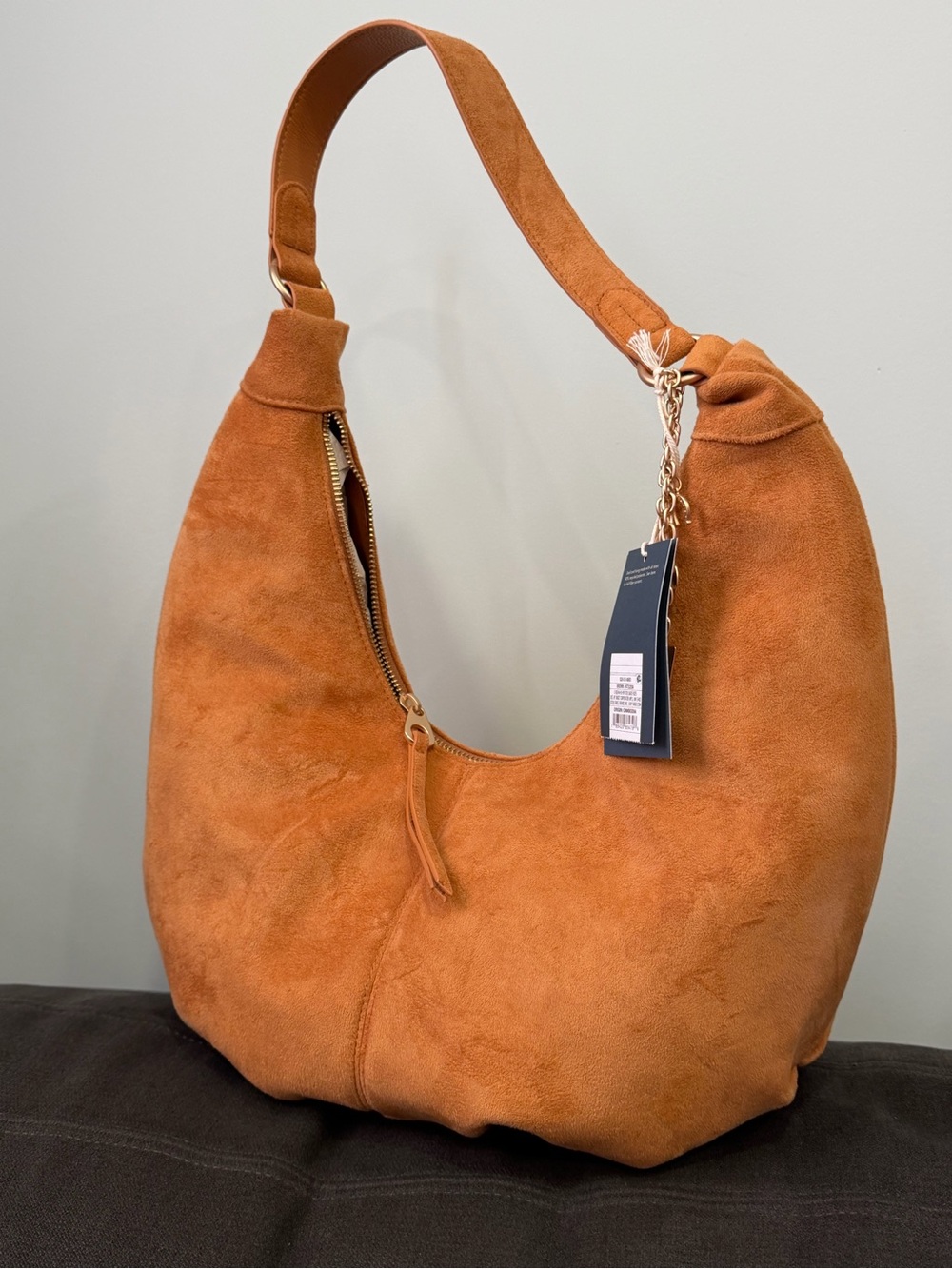 Universal Thread Large Suede Hobo Bag Brown Slouchy Shoulder Tote Purse Soft - Picture 4 of 16